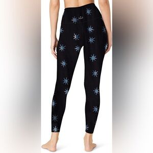 Beyond Yoga Black Leggings with Snowflake Design